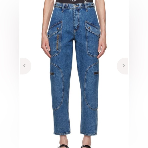 RE/DONE Racer Taper Speedway Jean in blue organic rigid denim. Women’s Sz 29 NWT - Picture 2 of 13